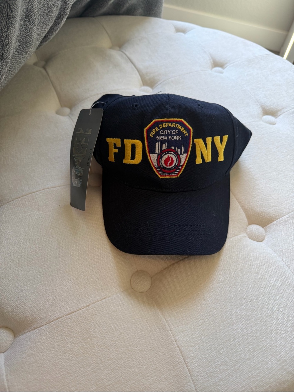 NWT FDNY Embroidered Navy Blue Cap